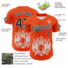 Custom Orange Black-White 3D Urban City Edition Sports Authentic Baseball Jersey