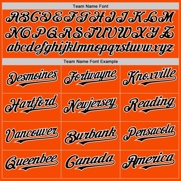 Custom Orange Black-White 3D Urban City Edition Sports Authentic Baseball Jersey