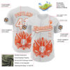 Custom White Orange 3D Urban City Edition Sports Authentic Baseball Jersey