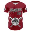 Custom Cardinal Black-White 3D Urban City Edition Sports Authentic Baseball Jersey