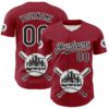 Custom Cardinal Black-White 3D Urban City Edition Sports Authentic Baseball Jersey