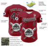 Custom Cardinal Black-White 3D Urban City Edition Sports Authentic Baseball Jersey