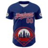 Custom Blue Cardinal-White 3D Urban City Edition Sports Authentic Baseball Jersey