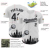 Custom White Black-Gray 3D Urban City Edition Sports Authentic Baseball Jersey
