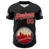 Custom Black Red Blue Cream-White 3D Urban City Edition Sports Authentic Baseball Jersey