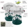 Custom White Midnight Green-Black 3D Urban City Edition Sports Authentic Baseball Jersey