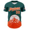 Custom Midnight Green Orange-White 3D Urban City Edition Sports Authentic Baseball Jersey