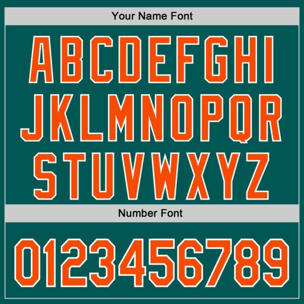 Custom Midnight Green Orange-White 3D Urban City Edition Sports Authentic Baseball Jersey