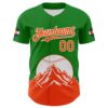 Custom Grass Green Orange-White 3D Urban City Edition Sports Authentic Baseball Jersey