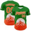 Custom Grass Green Orange-White 3D Urban City Edition Sports Authentic Baseball Jersey