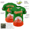 Custom Grass Green Orange-White 3D Urban City Edition Sports Authentic Baseball Jersey