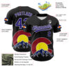 Custom Black Dark Purple Red Yellow Blue-White 3D Urban City Edition Sports Authentic Baseball Jersey