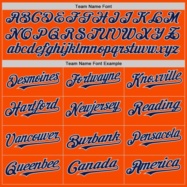 Custom Orange Navy Silver-White 3D Urban City Edition Sports Authentic Baseball Jersey