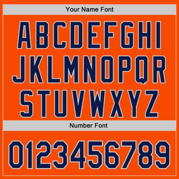 Custom Orange Navy Silver-White 3D Urban City Edition Sports Authentic Baseball Jersey