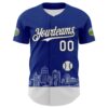 Custom Royal White-Black 3D Urban City Edition Sports Authentic Baseball Jersey