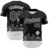 Custom Black White 3D Urban City Edition Sports Authentic Baseball Jersey