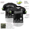 Custom Black White 3D Urban City Edition Sports Authentic Baseball Jersey