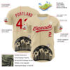 Custom Cream Red Black-White 3D Urban City Edition Sports Authentic Baseball Jersey