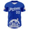 Custom Thunder Blue White-Black 3D Urban City Edition Sports Authentic Baseball Jersey