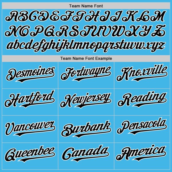 Custom Sky Blue Black-White 3D Urban City Edition Sports Authentic Baseball Jersey