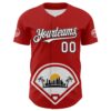 Custom Red White Gray Yellow-Black 3D Urban City Edition Sports Authentic Baseball Jersey