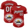 Custom Red White Gray Yellow-Black 3D Urban City Edition Sports Authentic Baseball Jersey
