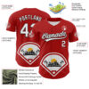 Custom Red White Gray Yellow-Black 3D Urban City Edition Sports Authentic Baseball Jersey