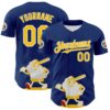 Custom Blue Gold Red-White 3D Urban City Edition Sports Authentic Baseball Jersey