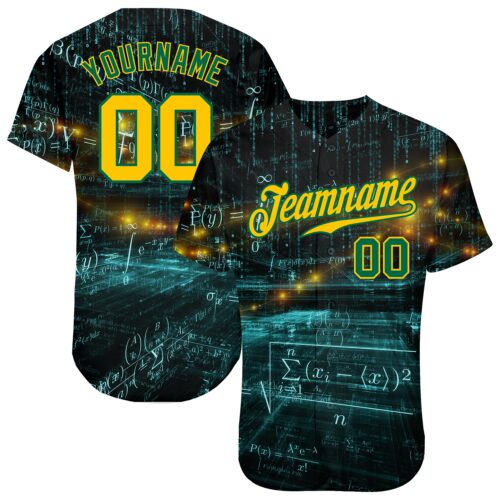 3D_pattern_0025 Custom 3D Pattern Design Math Authentic Baseball Jersey
