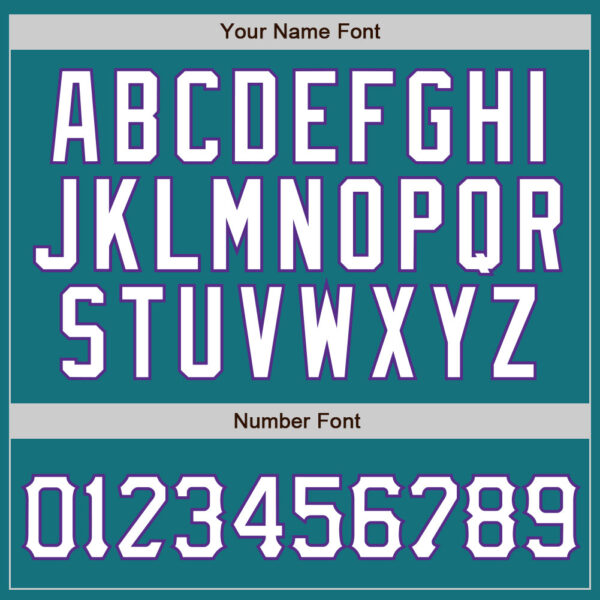 Custom Teal Purple Pinstripe White-Purple Authentic Baseball Jersey