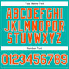 Custom Aqua Orange-White Performance T-Shirt