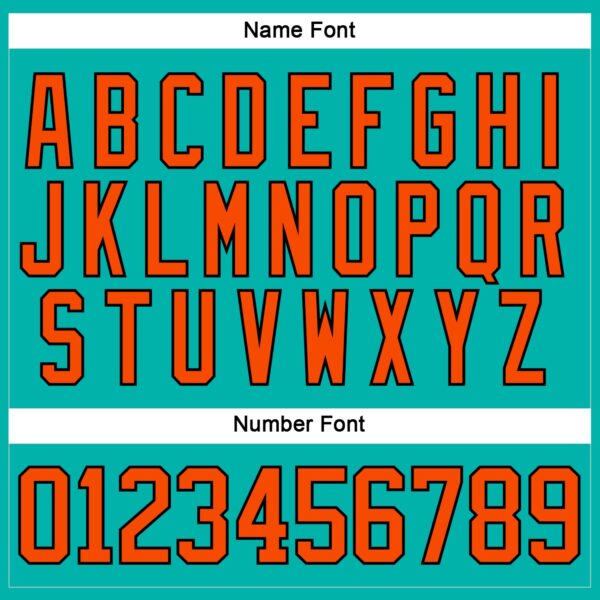 Custom Aqua Orange-Black Hockey Lace Neck Jersey