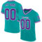 Aqua0245 Custom Aqua Purple-White Mesh Authentic Throwback Football Jersey