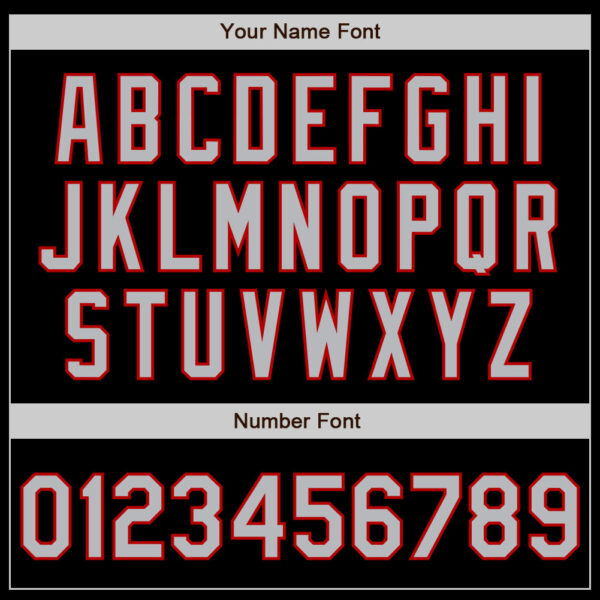 Custom Black Gray-Red 3 Colors Arm Shapes Authentic Baseball Jersey