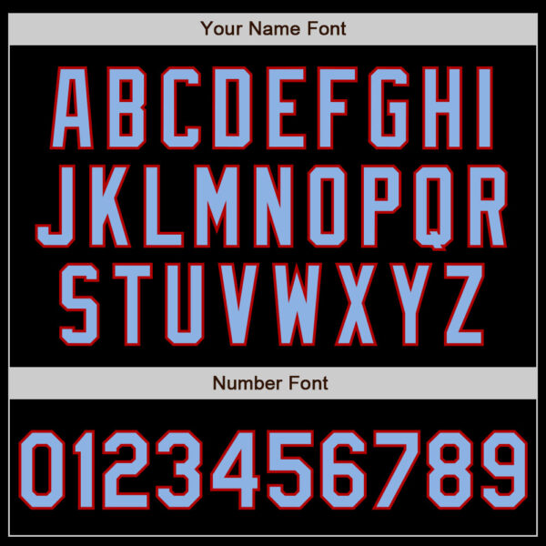 Custom Black Light Blue-Red 3 Colors Arm Shapes Authentic Baseball Jersey