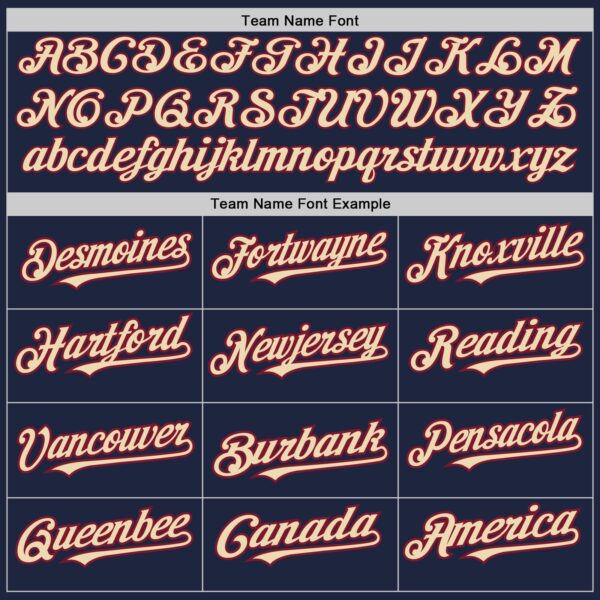 Custom Navy City Cream-Crimson 3 Colors Arm Shapes Authentic Baseball Jersey
