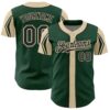 ArmShapes0075 Custom Green Black-City Cream 3 Colors Arm Shapes Authentic Baseball Jersey