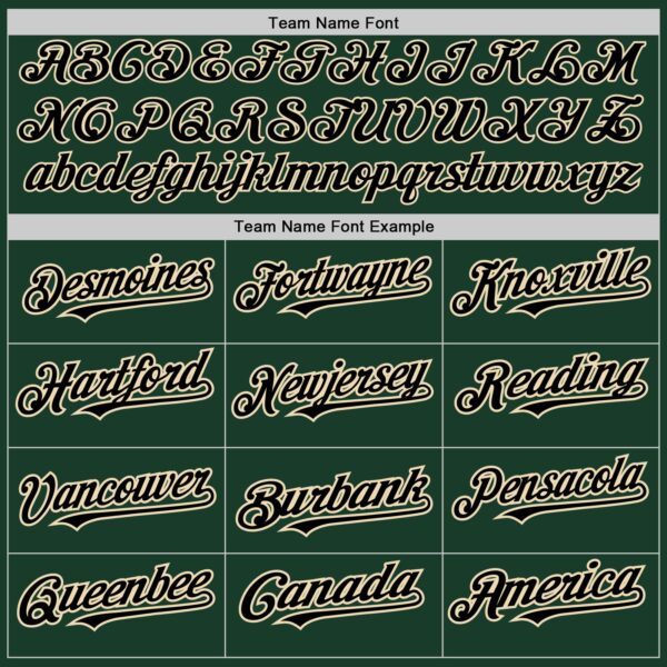 Custom Green Black-City Cream 3 Colors Arm Shapes Authentic Baseball Jersey