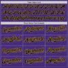 Custom Purple Black-Old Gold 3 Colors Arm Shapes Authentic Baseball Jersey
