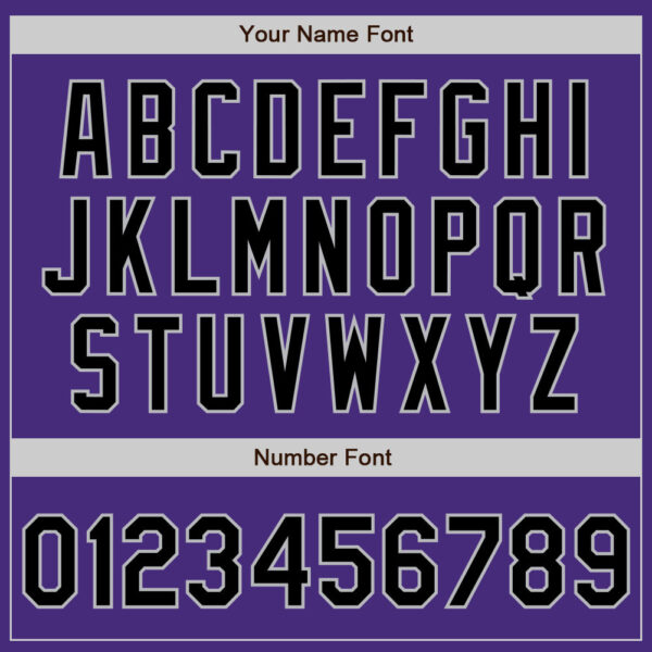 Custom Purple Black-Gray 3 Colors Arm Shapes Authentic Baseball Jersey