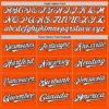 Custom Orange White-Black 3 Colors Arm Shapes Authentic Baseball Jersey