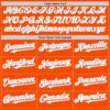 Custom Orange White-Gray 3 Colors Arm Shapes Authentic Baseball Jersey