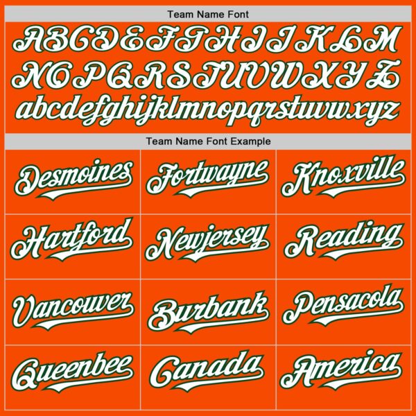 Custom Orange White-Green 3 Colors Arm Shapes Authentic Baseball Jersey