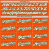 Custom Orange White-Kelly Green 3 Colors Arm Shapes Authentic Baseball Jersey