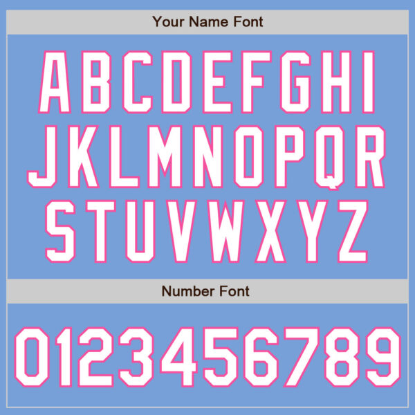 Custom Light Blue White-Pink 3 Colors Arm Shapes Authentic Baseball Jersey