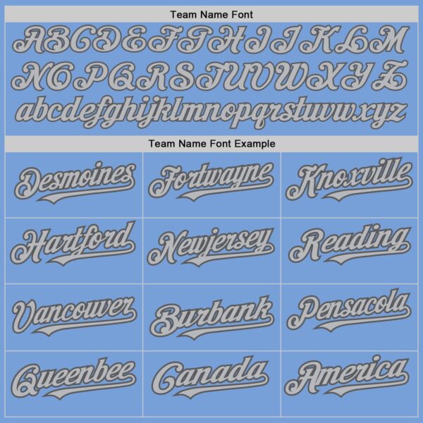 Custom Light Blue Gray-Steel Gray 3 Colors Arm Shapes Authentic Baseball Jersey