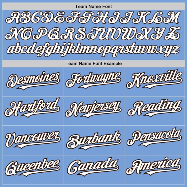 Custom Light Blue White-Brown 3 Colors Arm Shapes Authentic Baseball Jersey