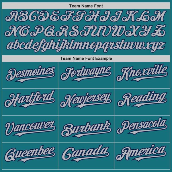 Custom Teal Gray-Navy 3 Colors Arm Shapes Authentic Baseball Jersey