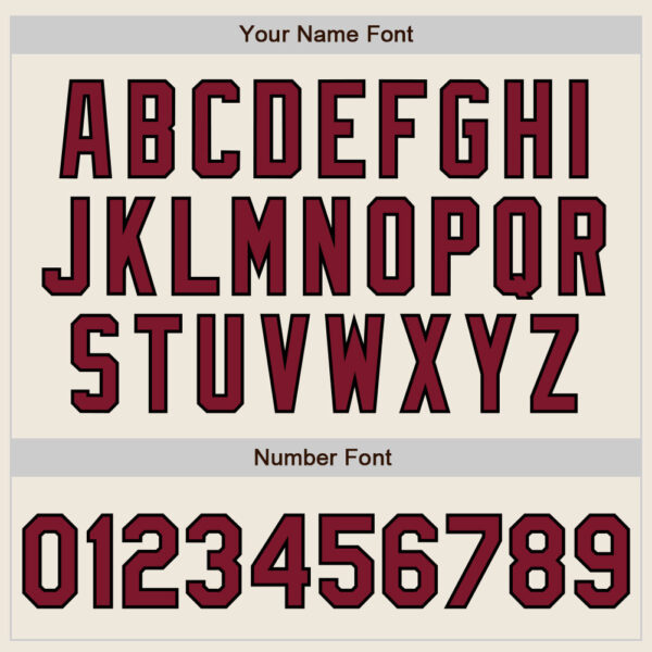 Custom Cream Crimson-Black 3 Colors Arm Shapes Authentic Baseball Jersey