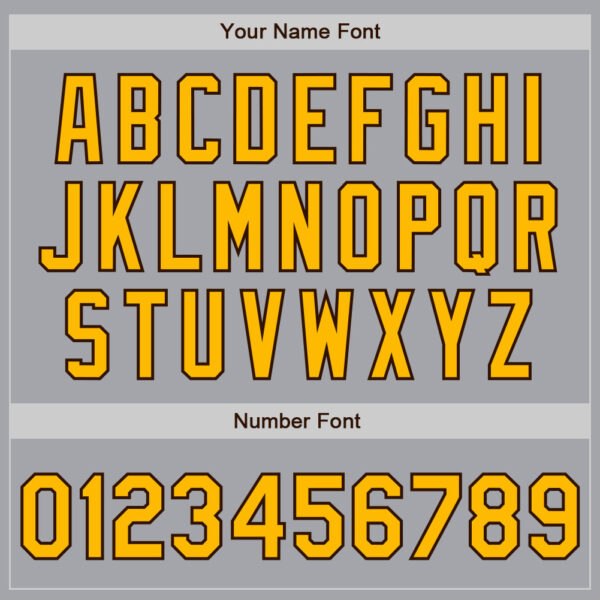 Custom Gray Gold-Brown 3 Colors Arm Shapes Authentic Baseball Jersey